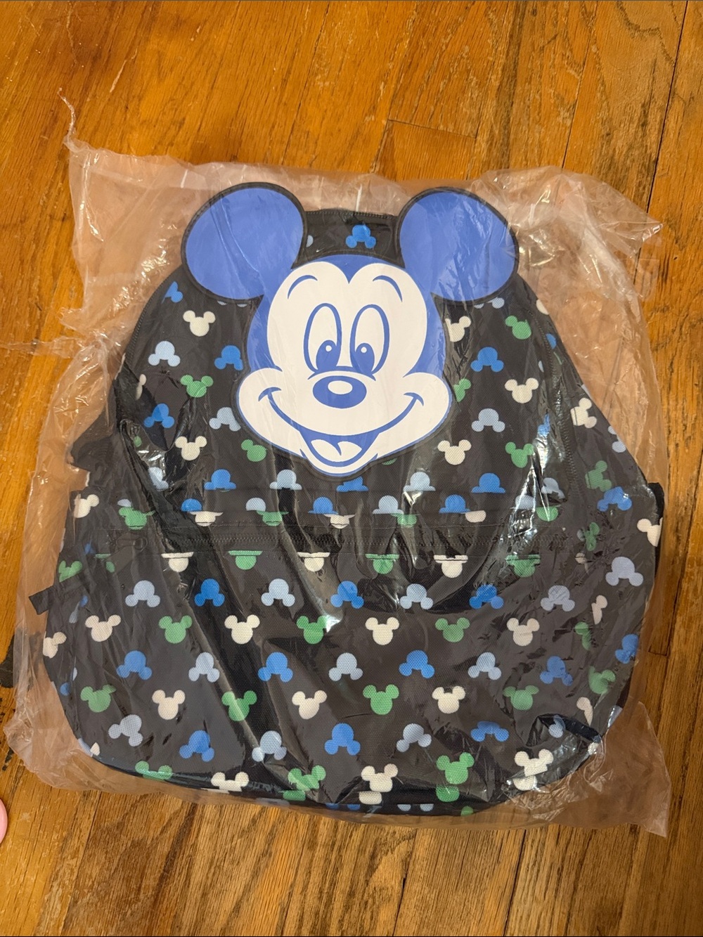 Disney Mickey Mouse Kids Backpack - Black with Blue & Green
